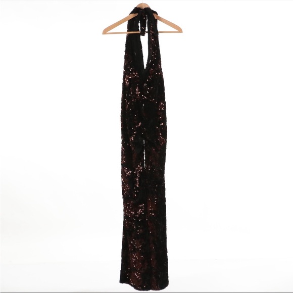 LaQuan Smith Sequin Velvet Jumpsuit XS - Picture 3 of 7